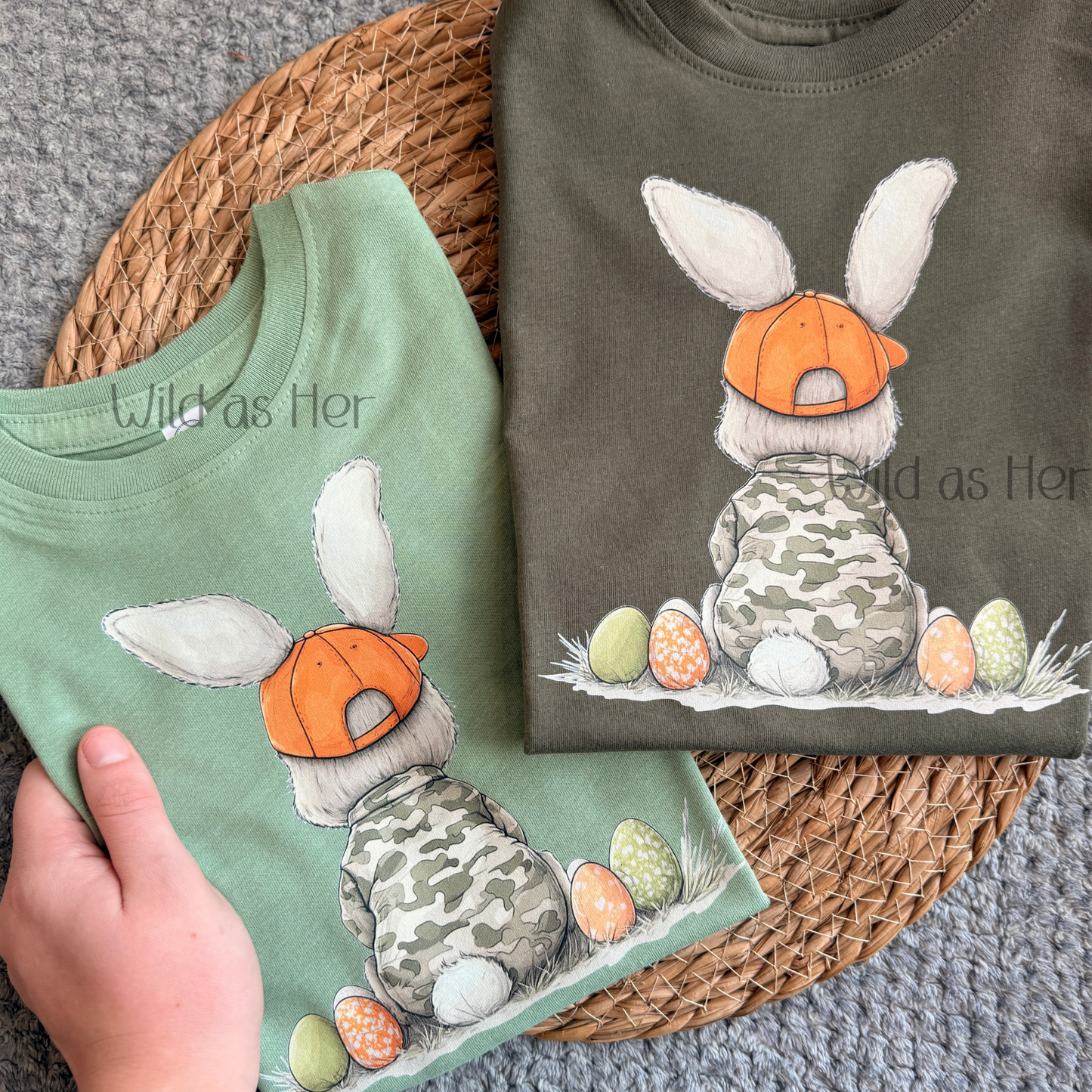 Easter Bunny with camo shirt