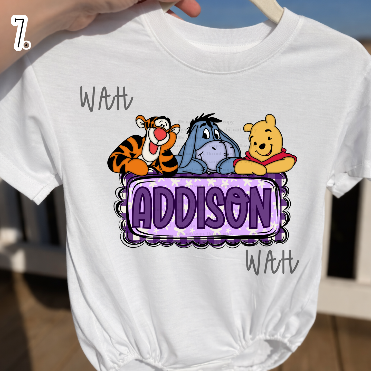 Pooh Name Plate #7