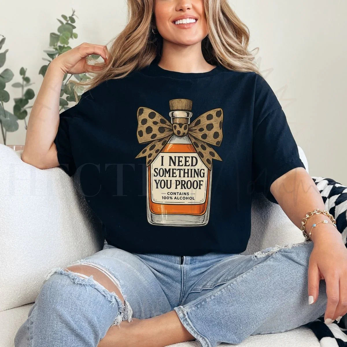 I need something you proof (leopard bow, whiskey bottle)