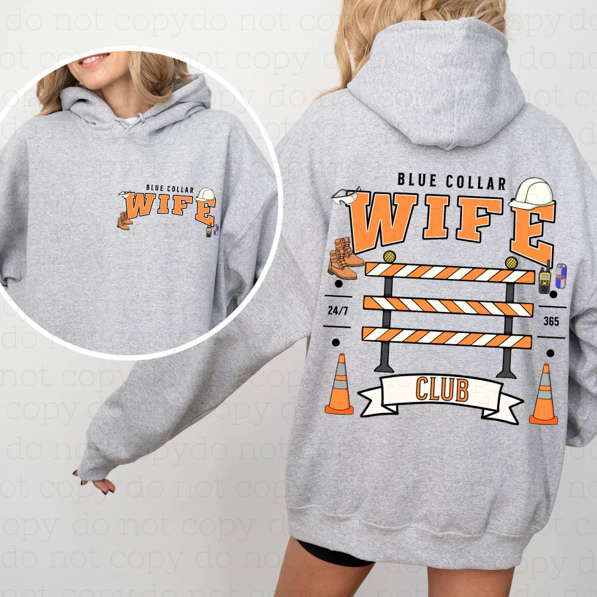 Blue Collar Wife, Front and back