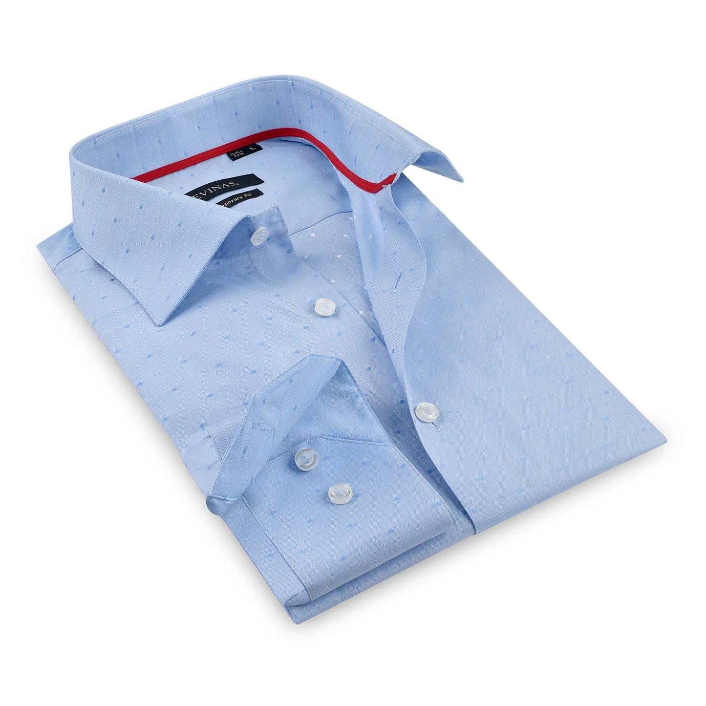 Button-Up Shirt // Blue - Contemporary Fit - Contrast trimming - final sale