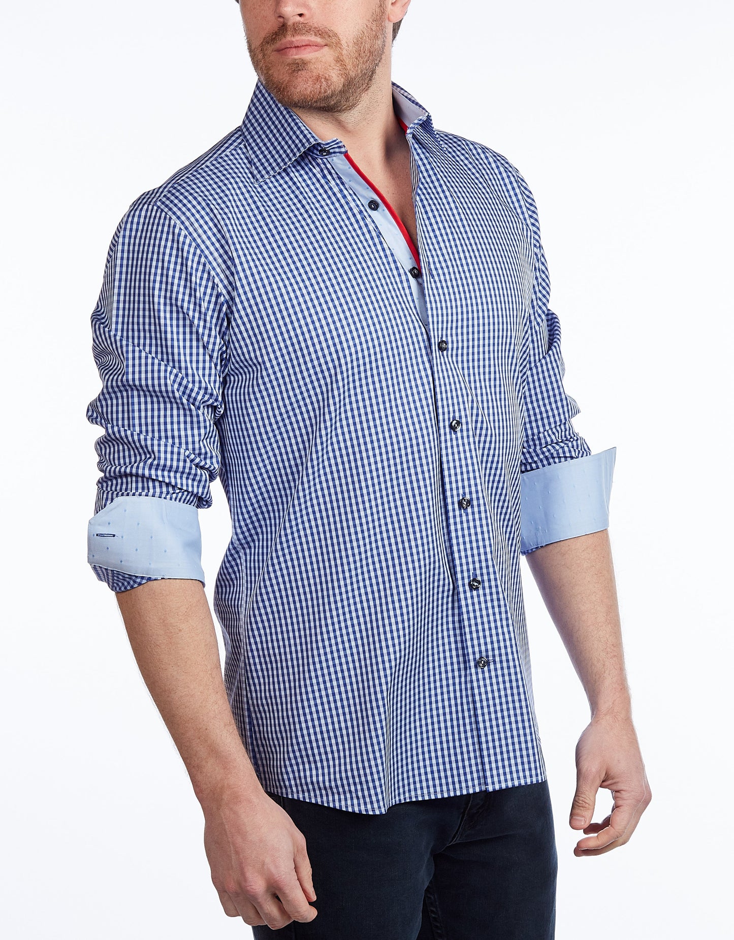 Contrast Collar Button-Up Shirt - Contemporary Fit - Contrast trimming - final sale