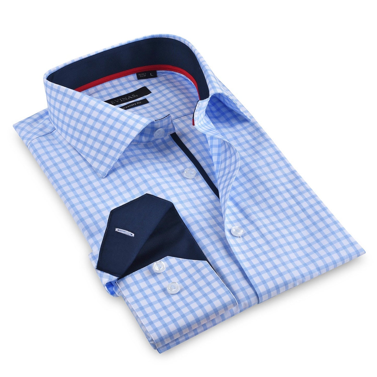 Contrast Collar Button-Up Shirt // - Contemporary Fit - contrast trimming- final sale