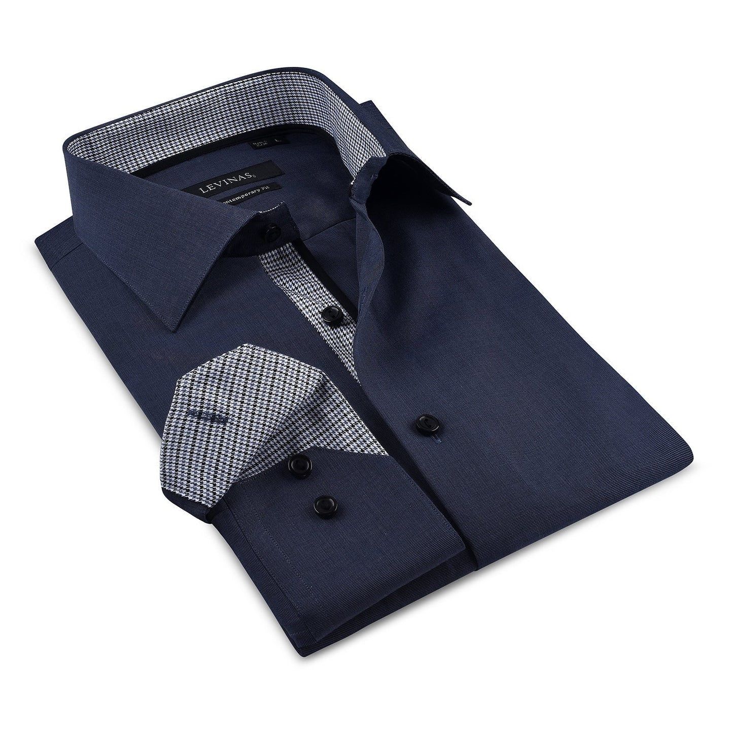 Contrast Collar Button-Up Shirt // Contemporary Fit - contrast trimming - final sale
