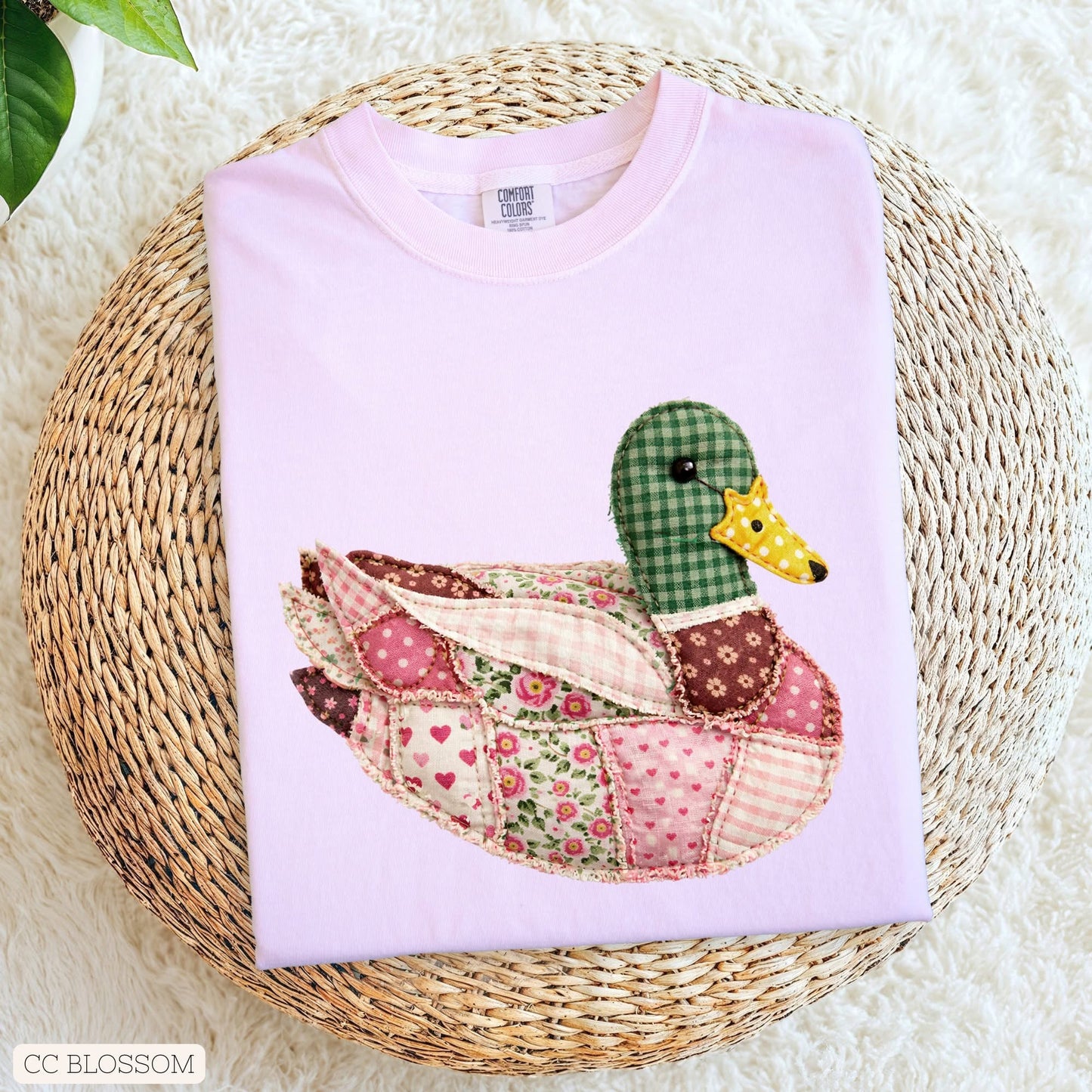 pink patchwork mallard duck