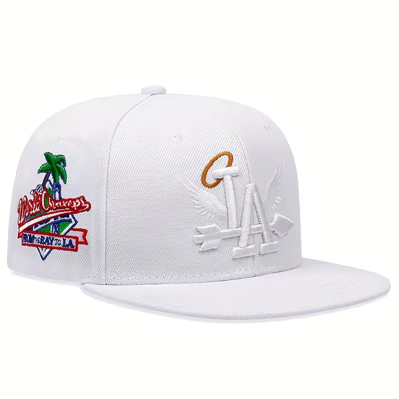 LA Embroidered Adjustable Wing Hat