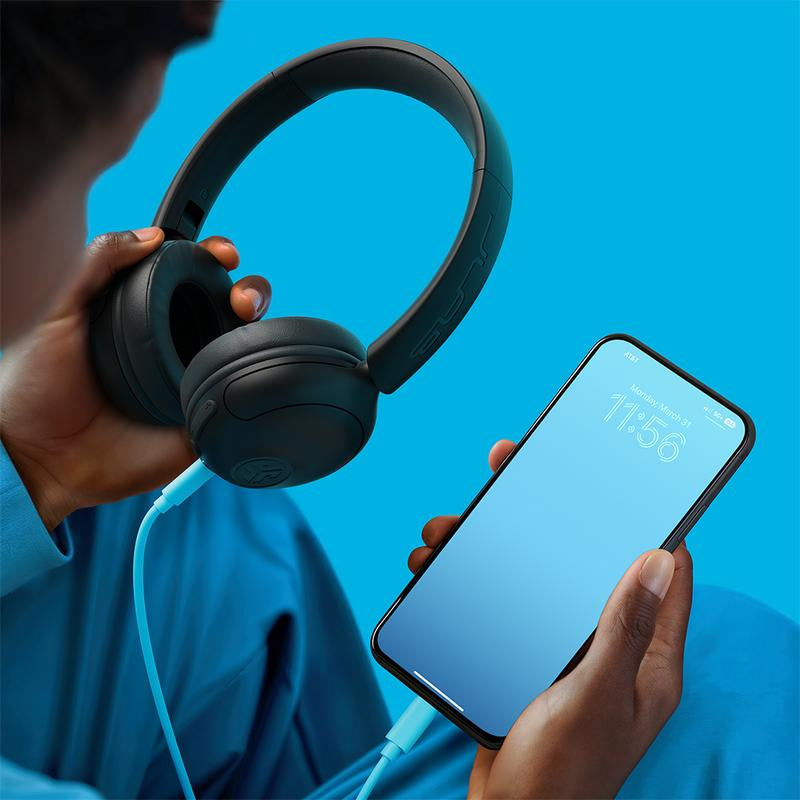 Jlab Studio 2 Wireless On-Ear Headphones 40Mm Drivers Deep Bass 45+ Hours Playtime Bluetooth USB-C Charging Immersive Lab Quality Sound with Noise-Canceling Mics