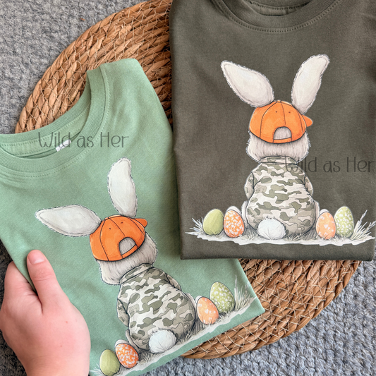 Easter Bunny with camo shirt