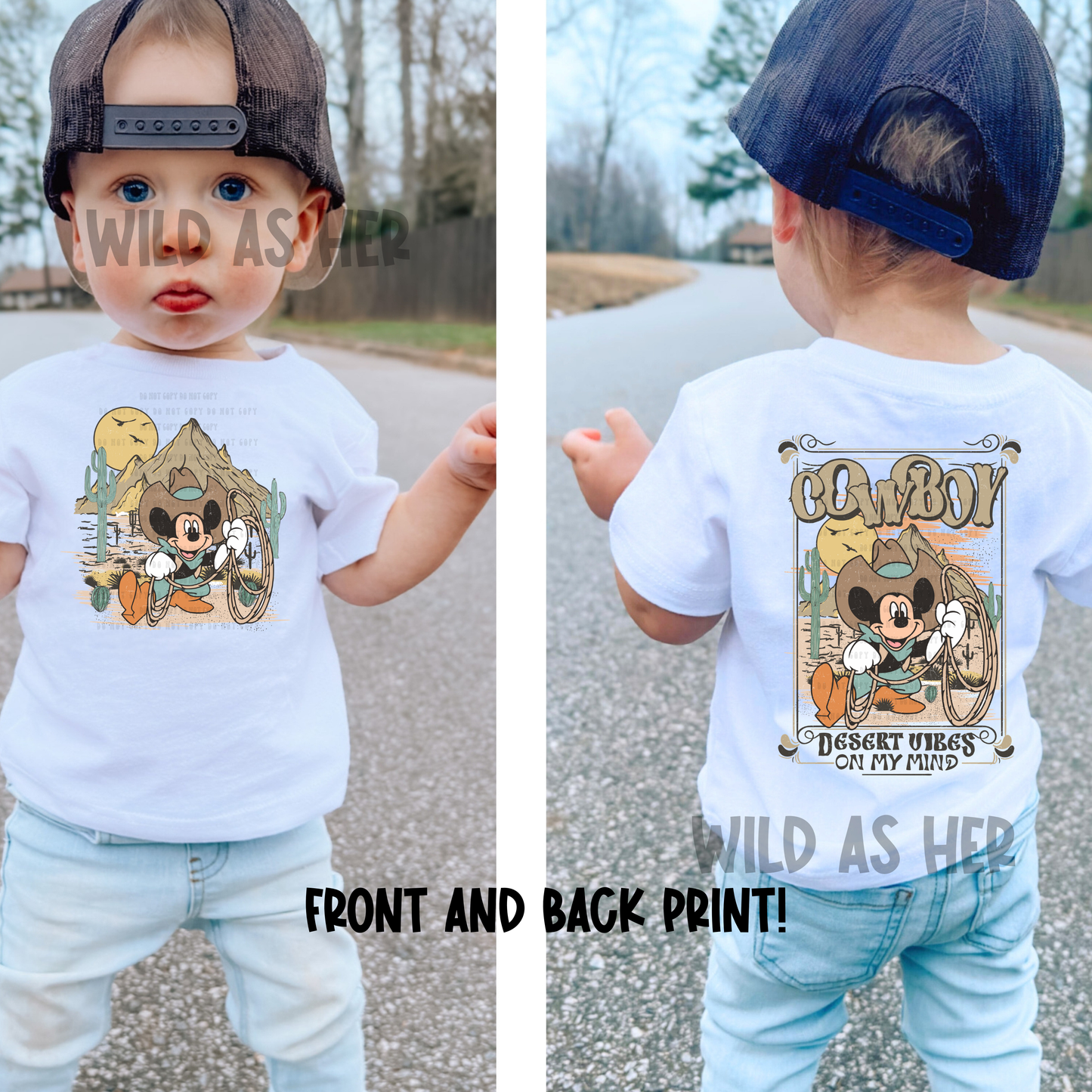 Cowboy Mickey (front and back)