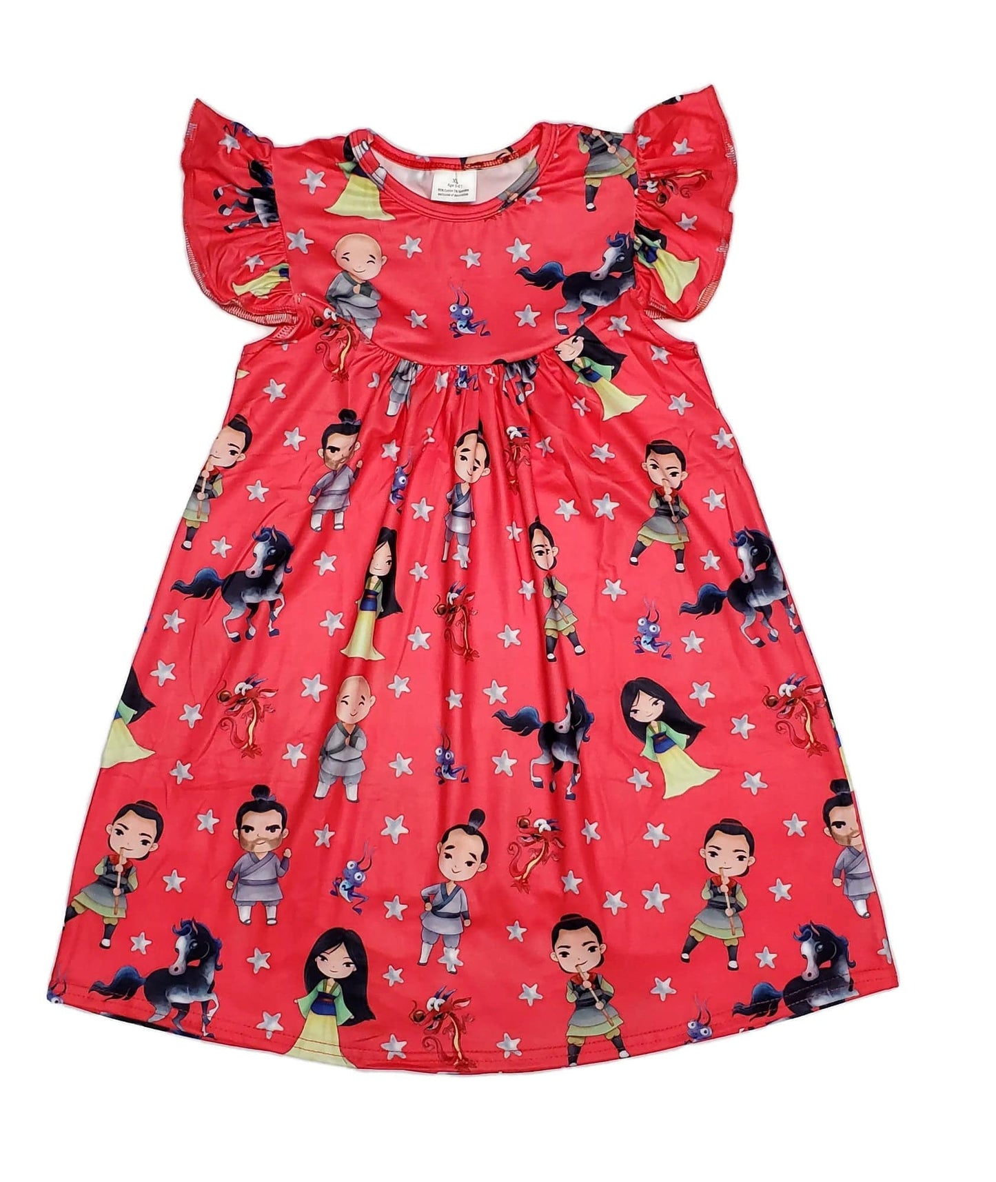 Warrior Princess Milk Silk Flutter Dress