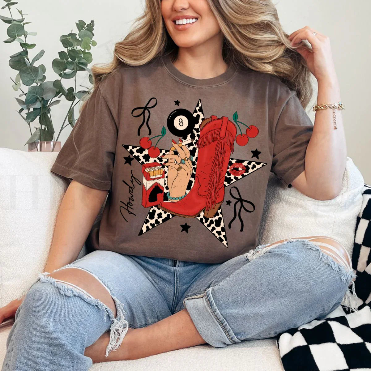 howdy, cow star, red boots