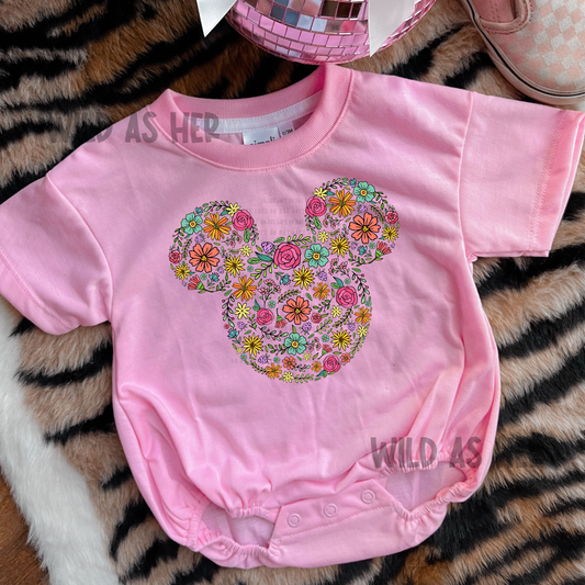 Floral Mickey Outline