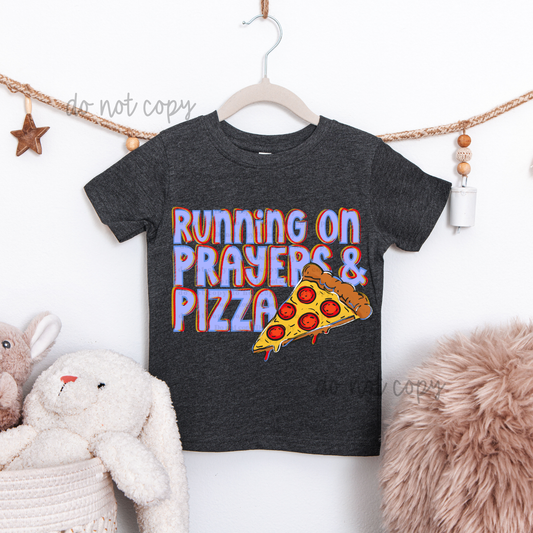 Prayers and Pizza - blue