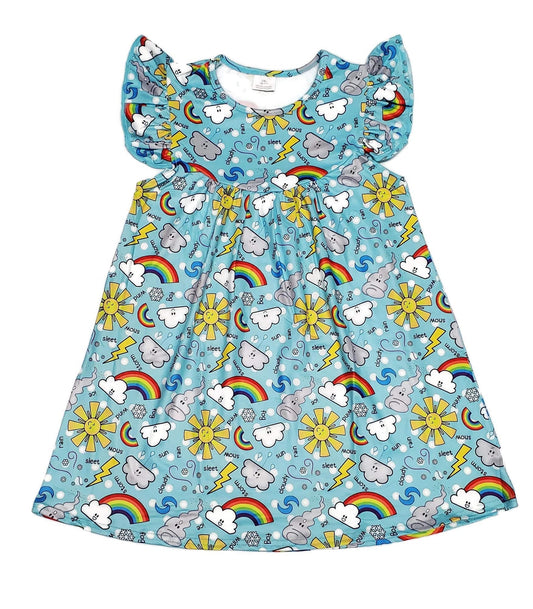 Weather Elements Flutter Milk Silk Dress