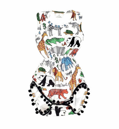 Zoo Milk Silk Pom Pom Romper