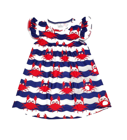 Crab Milk Silk Flutter Dress