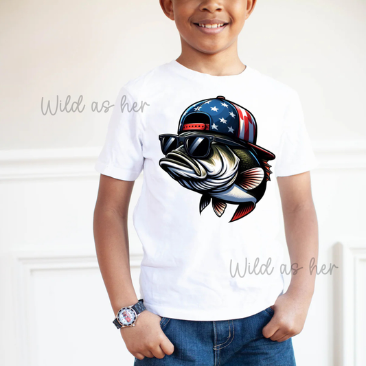 Bass with RWB hat