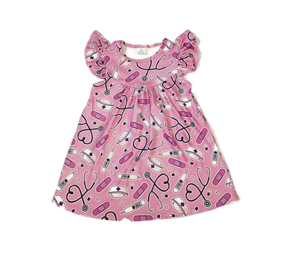 Nurse Milk Silk Flutter Dress