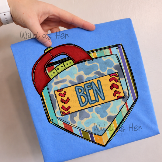Boy Home Plate Custom