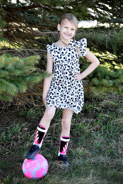 Soccer Milk Silk Flutter Dress