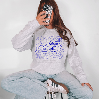 Kentucky (blue outline collage)