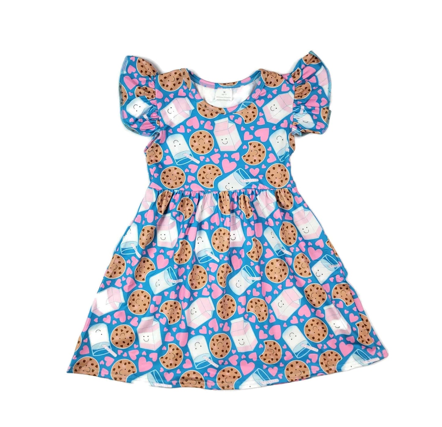 Milk and Cookies Long Flutter Milk Silk Dress