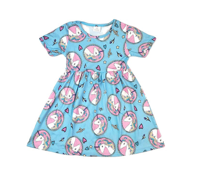 Make It Magical Milk Silk Short Sleeve Dress