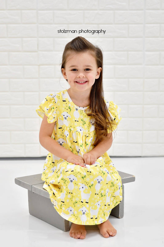 Goat Milk Silk Flutter Dress