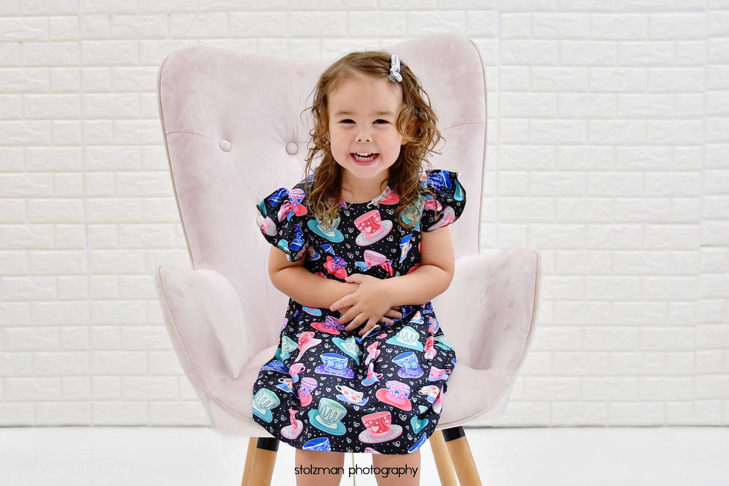 Magical Teacup Milk Silk Flutter Dress