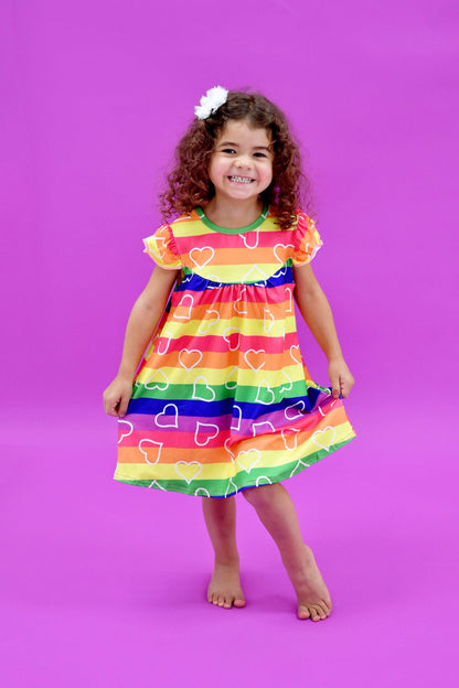 Whole Lotta Love Milk Silk Flutter Dress