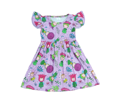 Believe In Fairies Milk Silk Long Flutter Dress