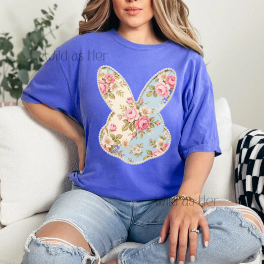 Vintage Floral Bunny