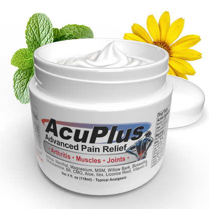 AcuPlus Home & On-the-Go Comfort Set – 4 oz Cream + 3 oz Roll-On