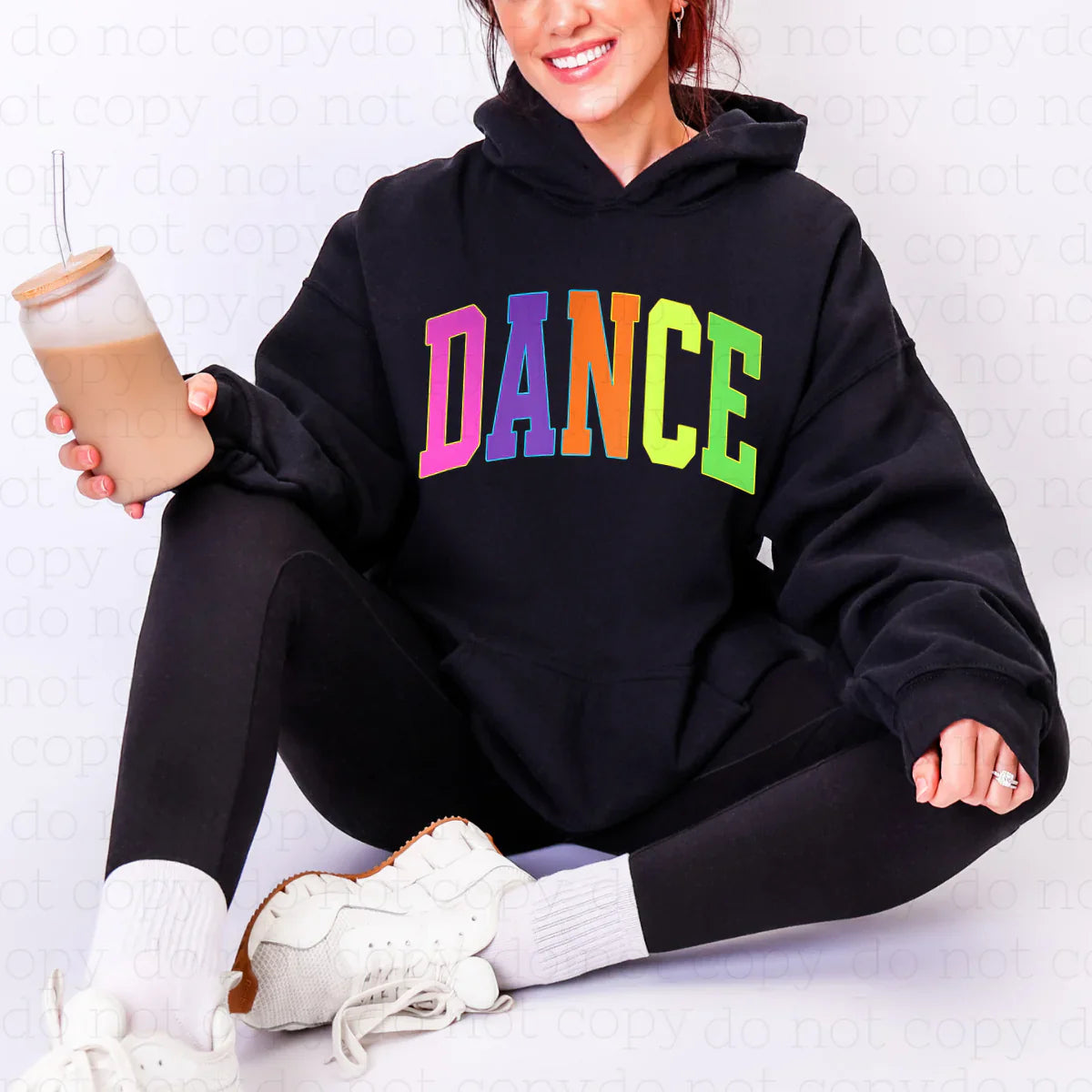 Multicolor neon Varsity DANCE