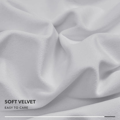 Velvet Throw Pillow Covers with Pom-Poms, 26x26 Inch