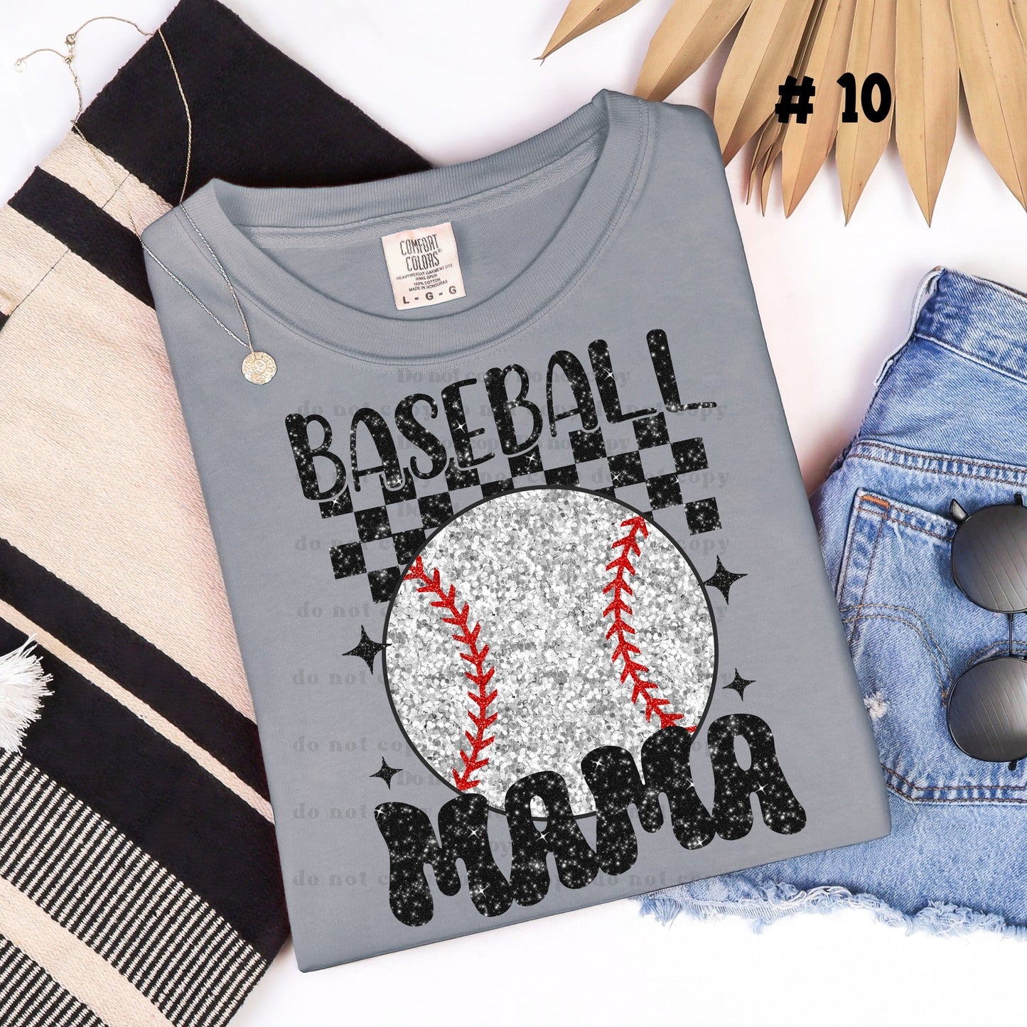 Glitter Baseball Mama