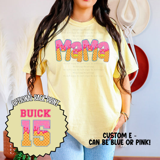 Pink Ice Cream Drip Custom