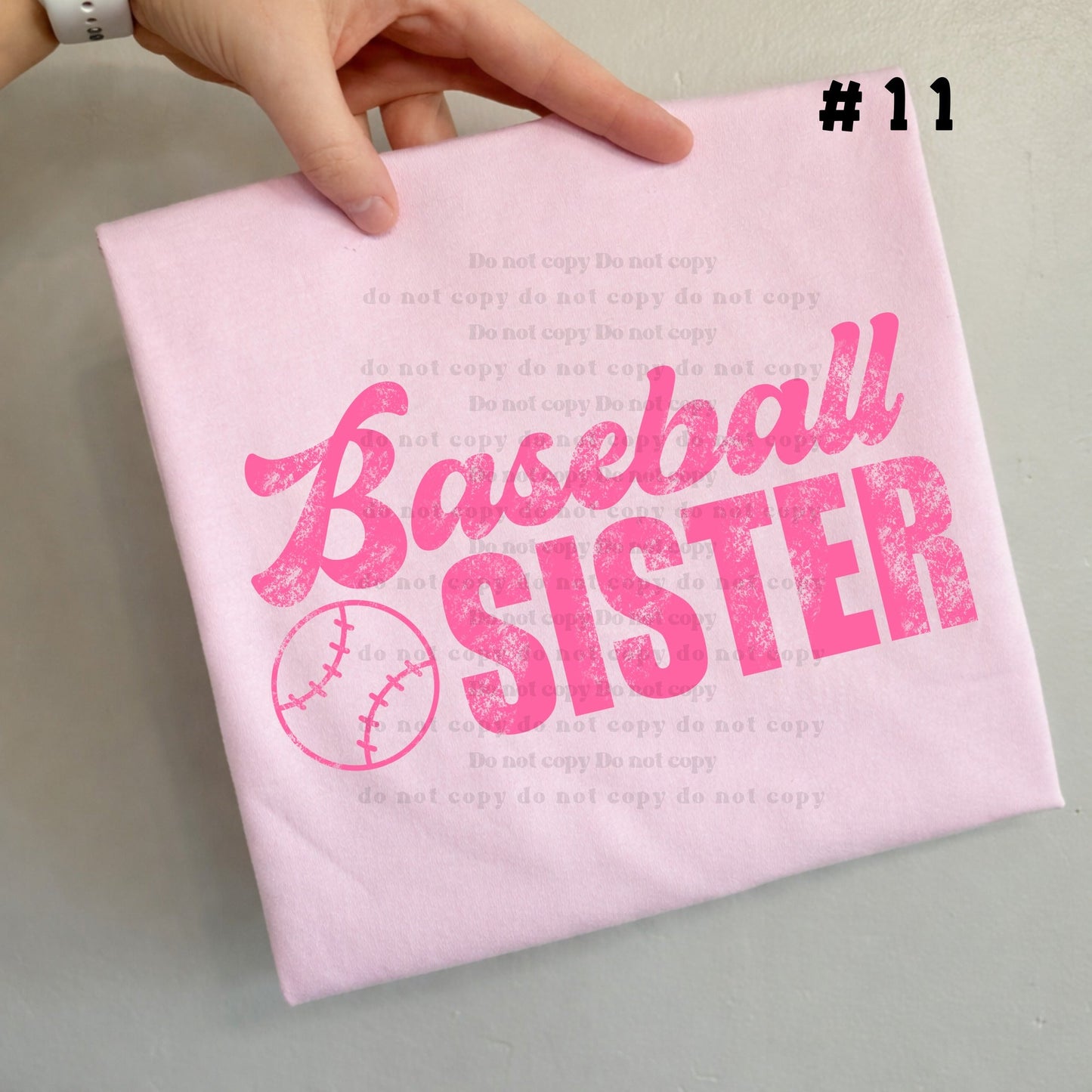 Baseball Sister - Simple/Pink