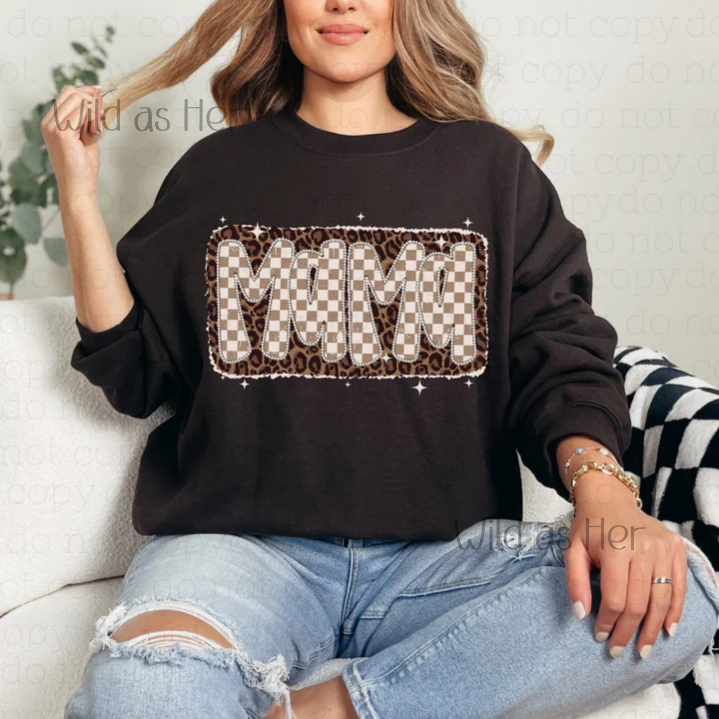 Checks/Leopard Mama Patch