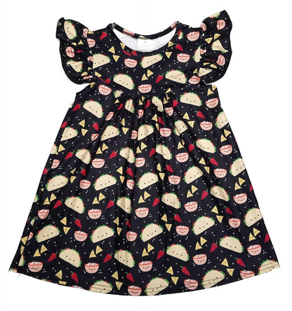 Taco Flutter Milk Silk Dress