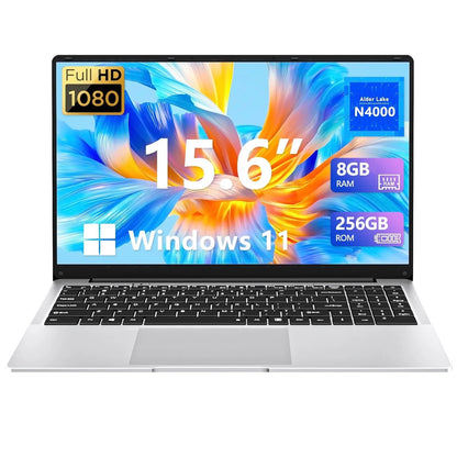 KUU 15.6-Inch Windows 11 Laptop with Intel Celeron, 8GB RAM, 256GB Storage for Students & Business