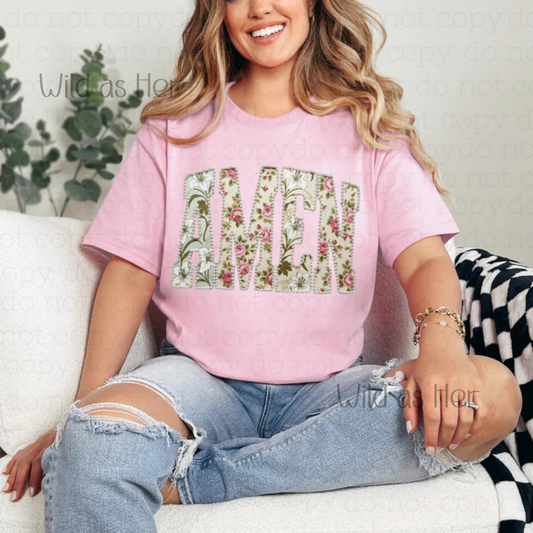 Amen Green Floral