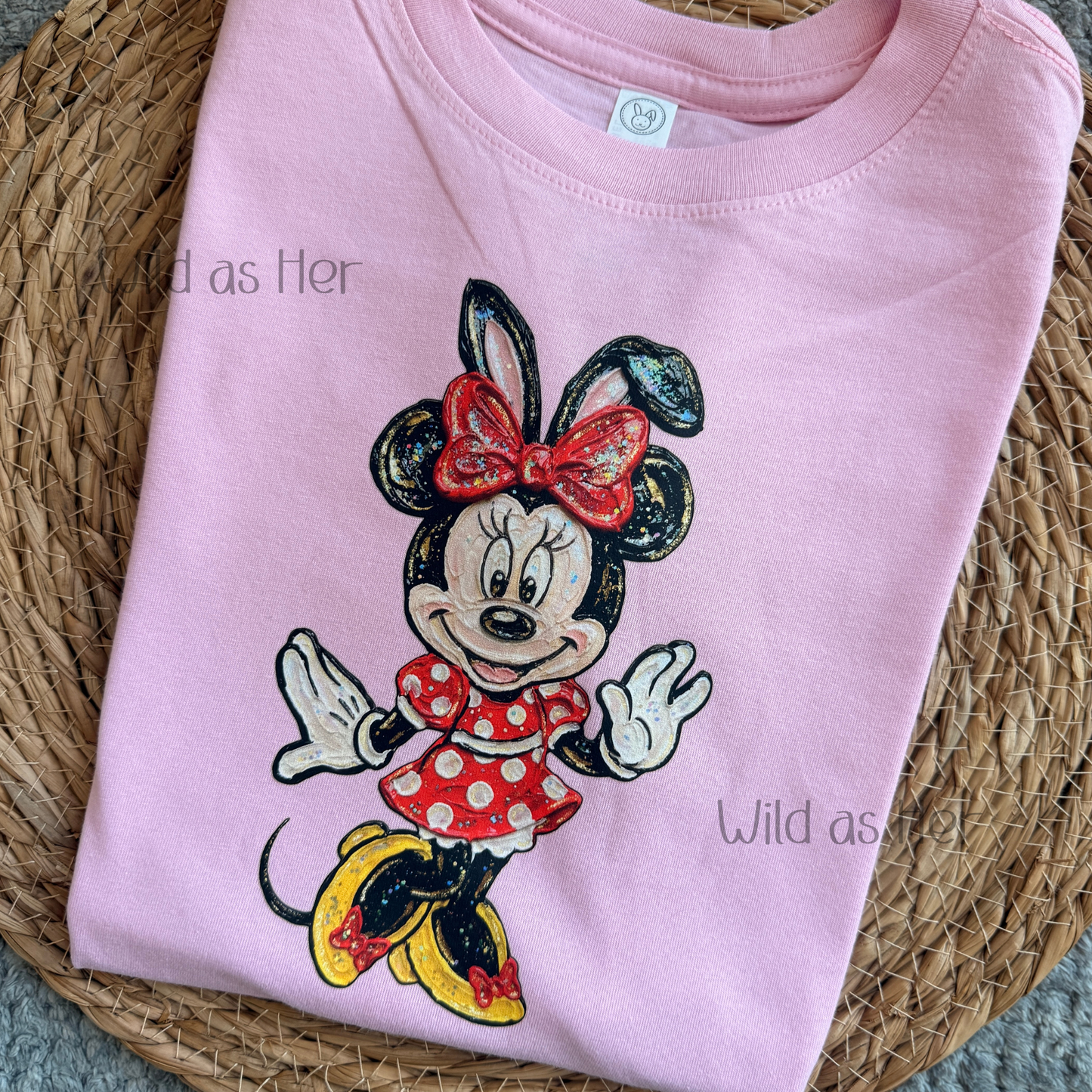 Oil Paint Minnie with bunny ears