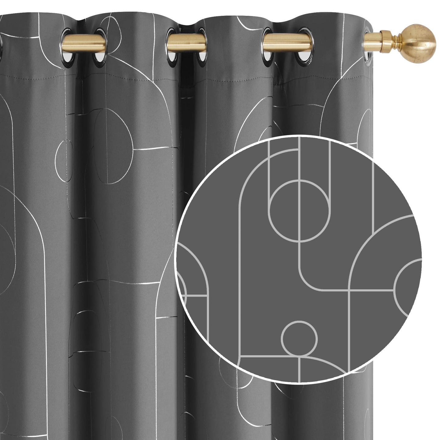 Geometric Blackout Curtains, 2 Panels