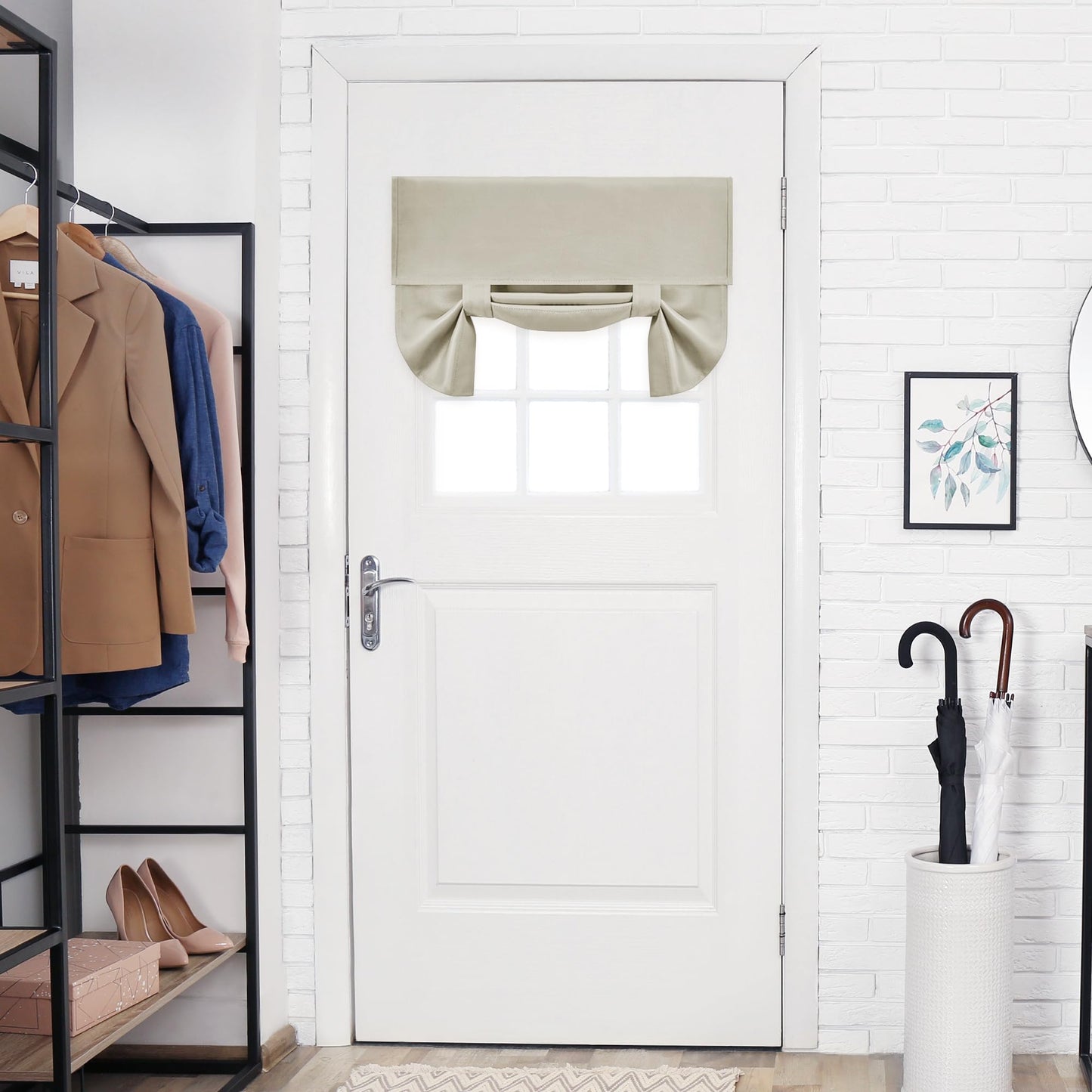 Blackout Door Curtain, Thermal Insulated, 26x80 Inch