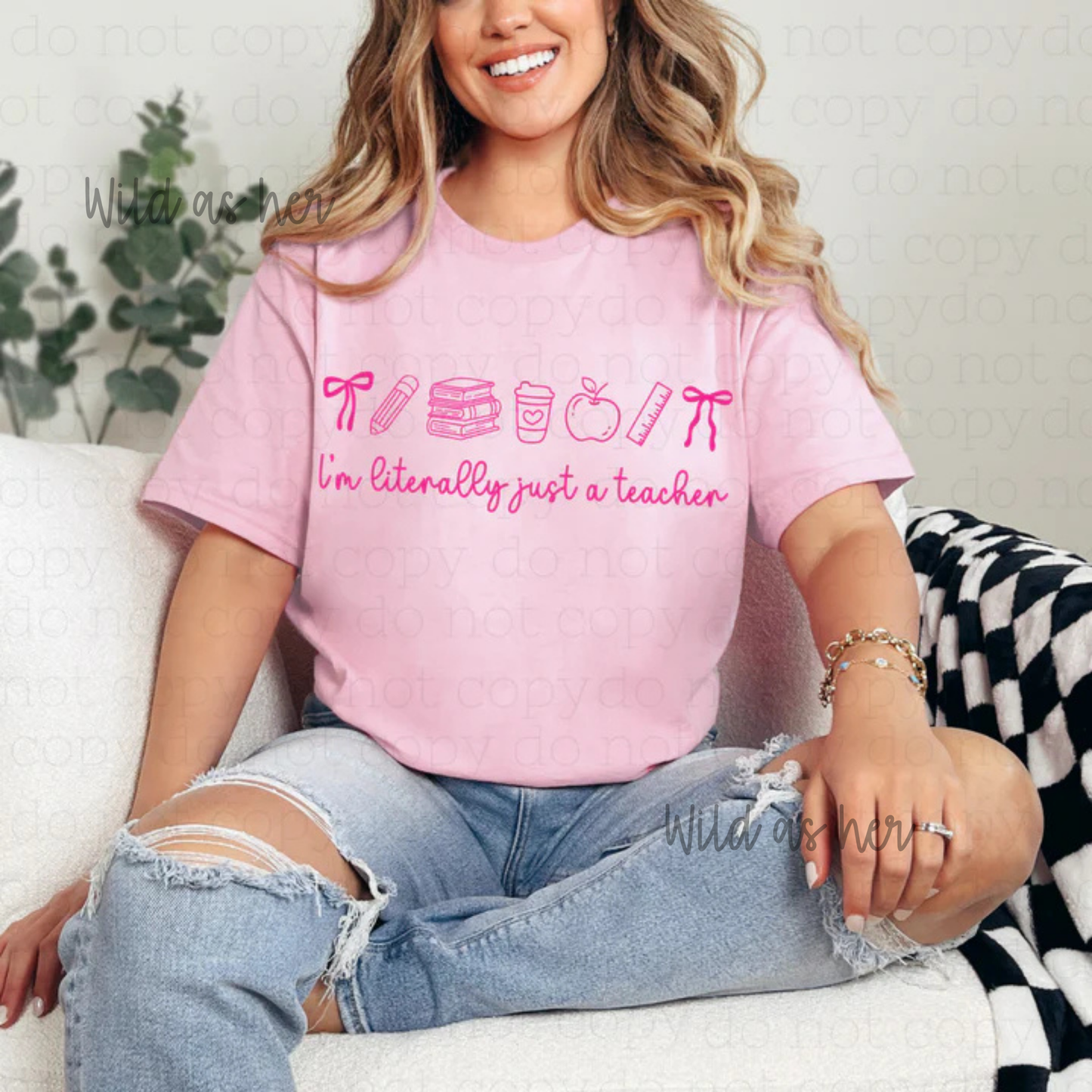 Literally Just a Teacher - pink