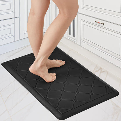 Cushioned Anti-Fatigue Kitchen Mat, 17x28 Inch, Grey