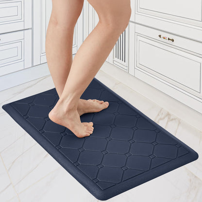 Cushioned Anti-Fatigue Kitchen Mat, 17x28 Inch, Grey