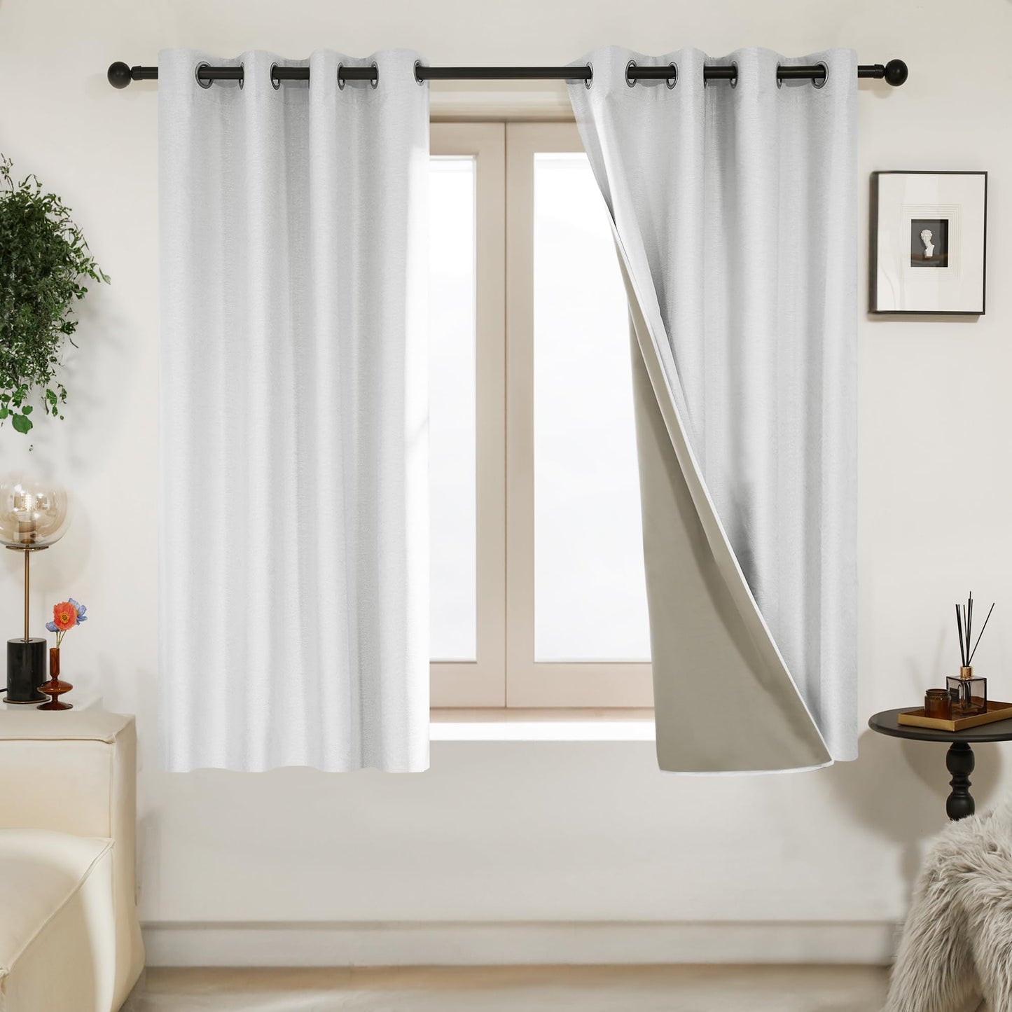 Pink Jacquard Blackout Curtains, 52x63 Inch