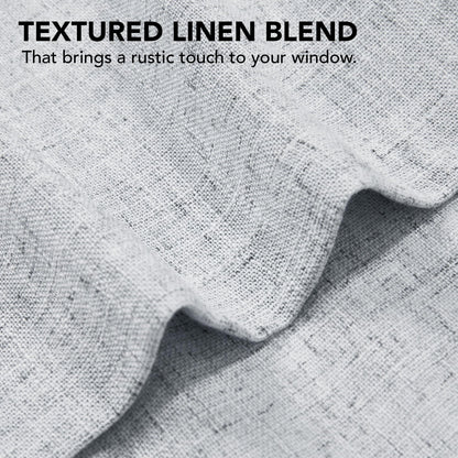 Light Filtering Linen Drapes, Back Tab & Rod Pocket